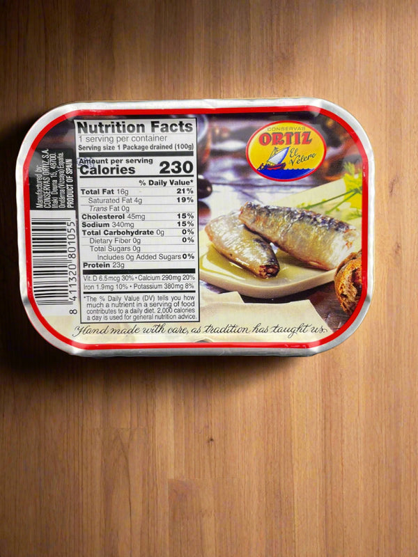 Ortiz Sardines in Olive Oil Traditional Recipe (tin)